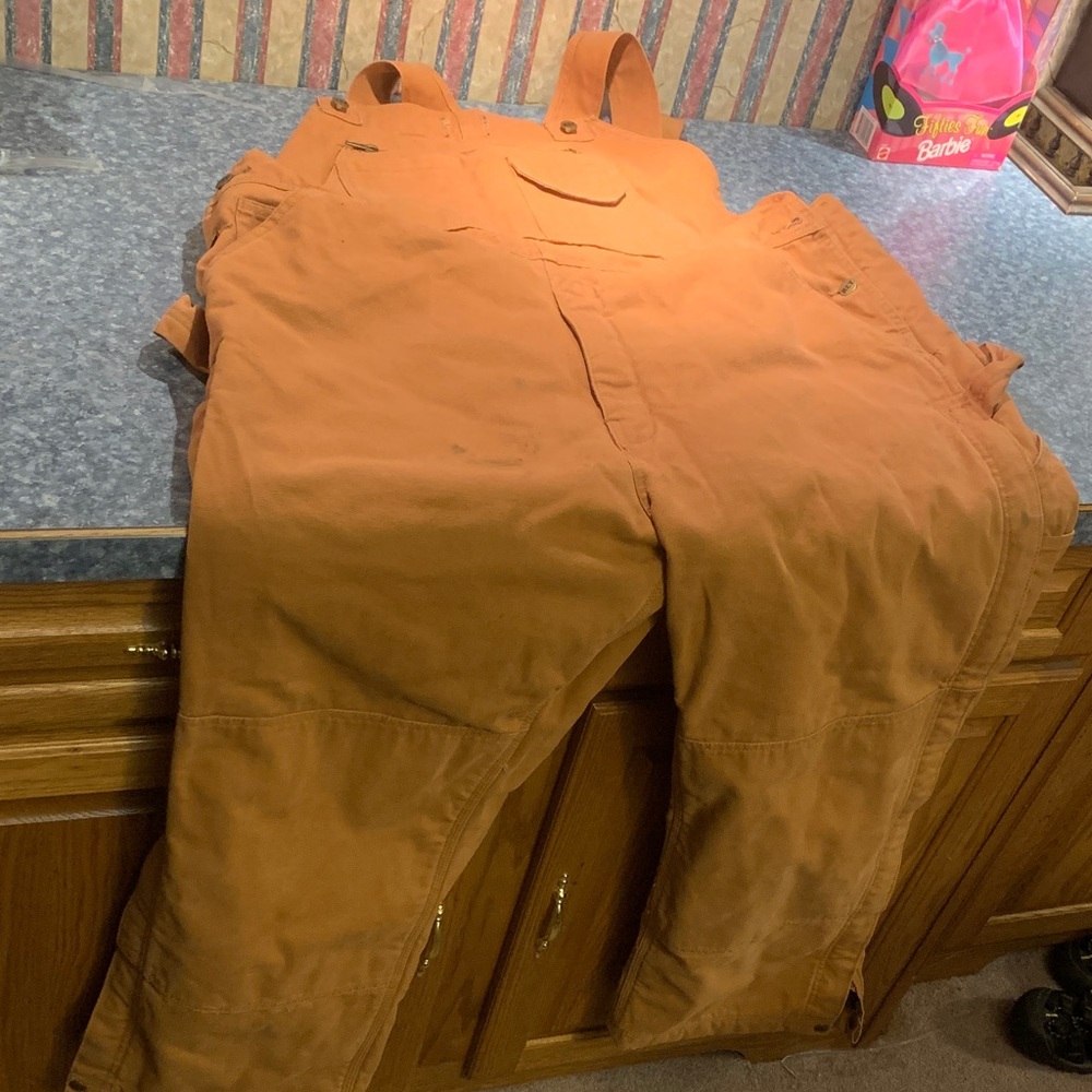 USEd Key brand bib insulated overalls.  Carhartt XL short